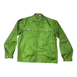 Vintage Shanhouse Weather Winners Green Outerwear Rockabilly Y2K Jacket M READ